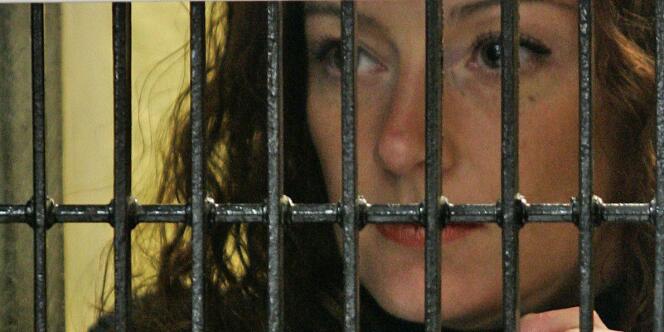 Florence Cassez, en 2008, dans sa prison mexicaine.