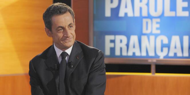 Nicolas Sarkozy, lors de l'émission 