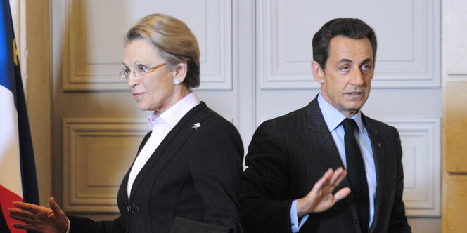 Nicolas Sarkozy et Michèle Alliot-Marie.