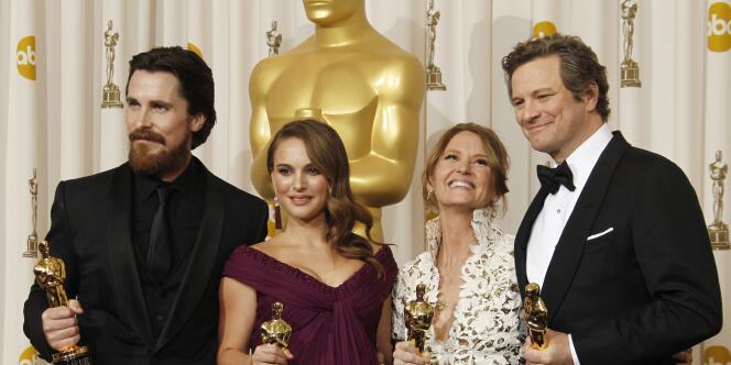 De gauche à droite : Christian Bale, Natalie Portman, Melissa Leo et Colin Firth.