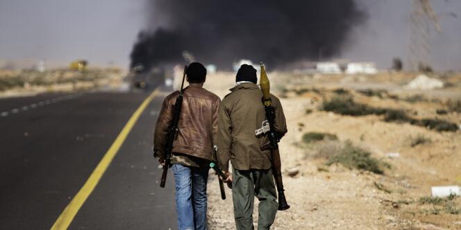 Des opposants libyens à Sedra jeudi 10 mars 2011.