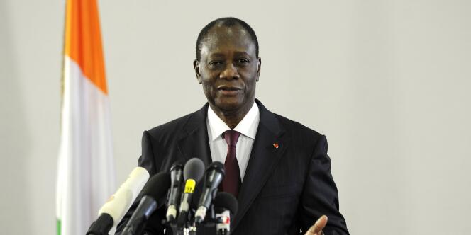Le président Ouattara, le 13 avril.