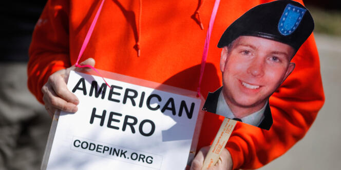 Un manifestant défend Bradley Manning le 14 mars, en Virginie. 