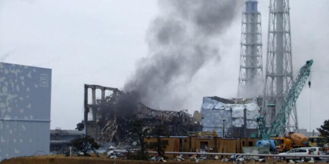 La centrale nucléaire de Fukushima à la suite du séisme du 11 mars. 