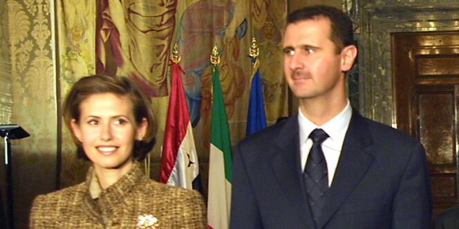 Bachar et Asma-Al-Assad, en 2002.