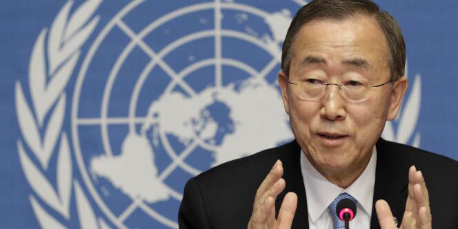 Le secrétaire général des Nations unies, Ban Ki-moon, le 11 mai 2011 à Genève.