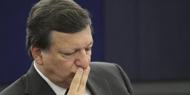 Le président de la commission européenne, Jose Manuel Barroso lors d'un débat sur l'espace Schengen au Parlement européen, le 10 mai 2011.