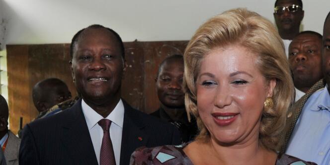 Dominique Ouattara, l'épouse Alassane Ouattara, le 31 octobre 2010 à Abidjan.