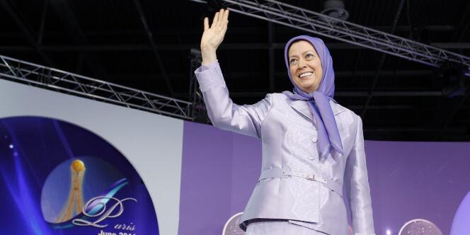 La présidente de l'organisation des Moudjahidines du peuple d'Iran (OMPI), Maryam Radjavi, lors d'un rassemblement à Villepinte, le 18 juin 2011.