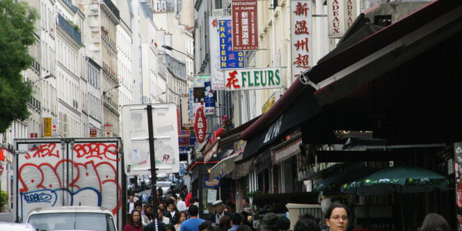 La rue de Belleville, dans le 20e arrondissement de Paris.