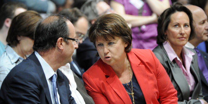 François Hollande et Martine Aubry, le 28 mai à Paris.