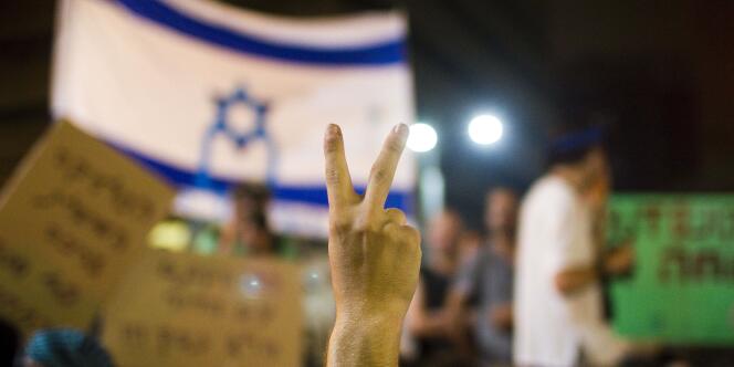 Manifestation à Tel-Aviv, samedi 30 juillet.