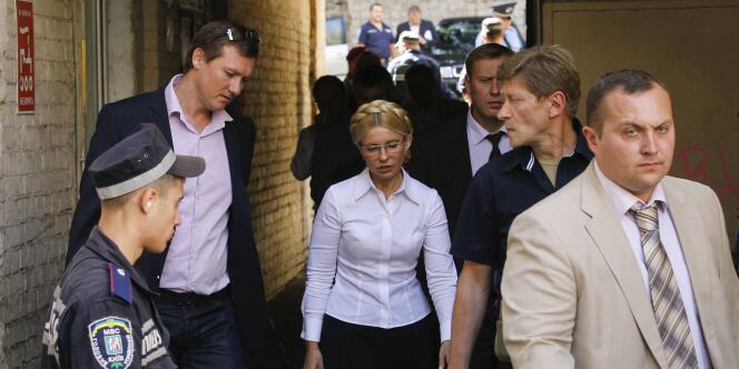 Ioulia Timochenko à son arrivée au tribunal de Kiev, le 5 août.