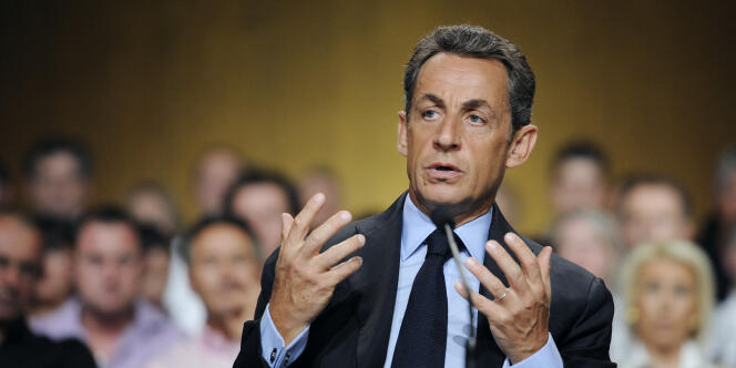 Nicolas Sarkozy, mercredi 28 juillet, à Beaume-de-Venise.
