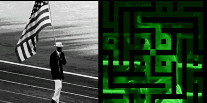 Mohammed Ali, Le Labyrinthe, vidéo de Mounir Fatmi (2010) 