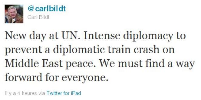 Carl Bildt sur Twitter.