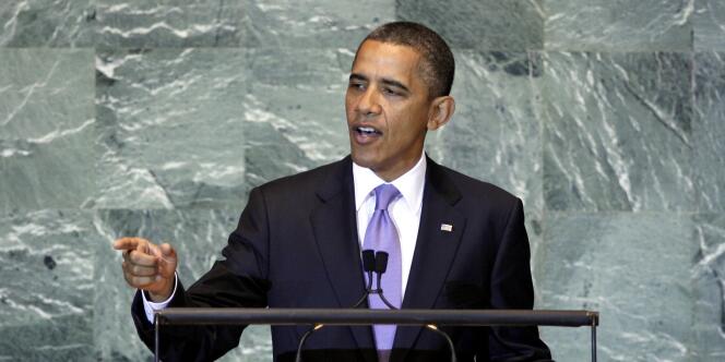 Barack Obama à la tribune de l'Assemblée générale des Nations unies, le 21 septembre 2011.