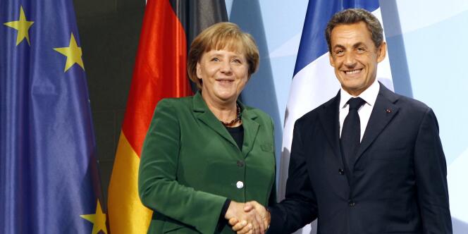 Angela Merkel et Nicolas Sarkozy, le 9 octobre 2011 à Berlin.