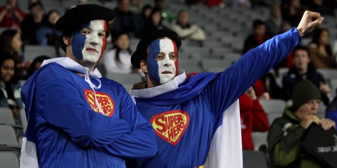 Des supporters français, le 15 octobre à Auckland, avant le match contre le pays de Galles.