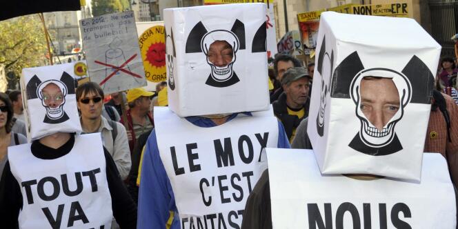 Manifestation contre le nucléaire à Rennes, le 15 octobre 2011.