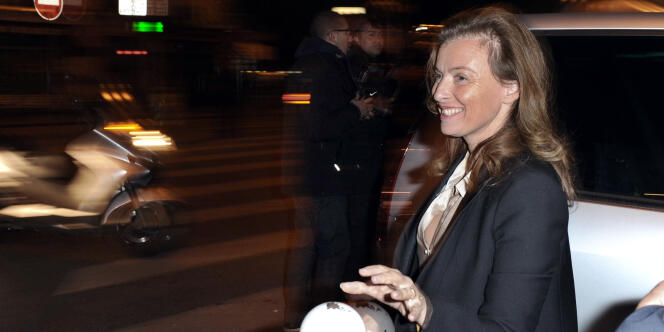 Valérie Trierweiler, compagne de François Hollande, le soir du second tour de la primaire socialiste