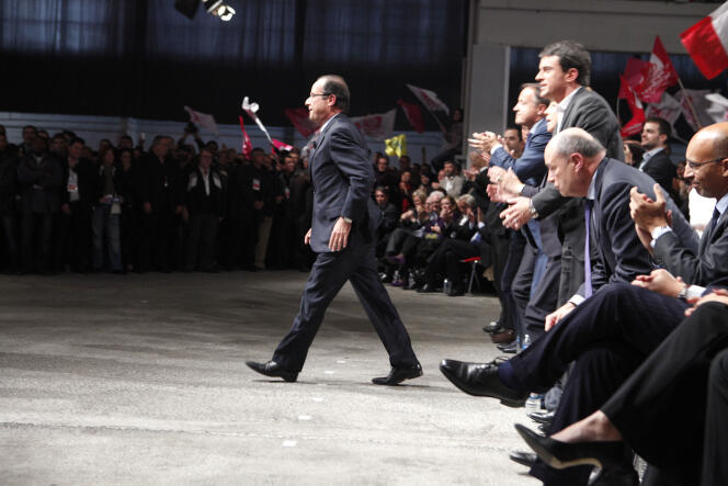 François Hollande à la convention d'investiture du PS, le 22 octobre à Paris.