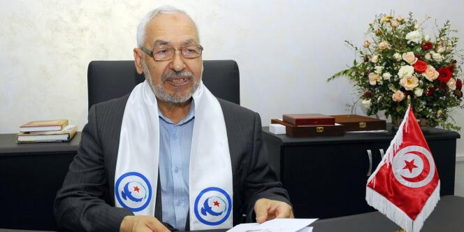 Le fondateur du parti islamiste Ennahda, Rachid Ghannouchi, à Tunis, le 25 octobre 2011.