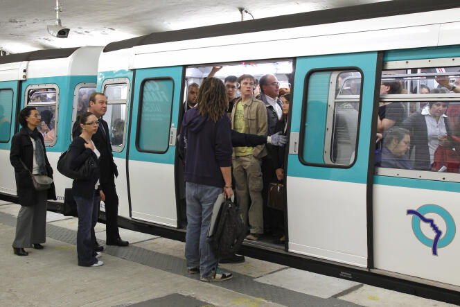 Rame de métro parisien, septembre 2010.