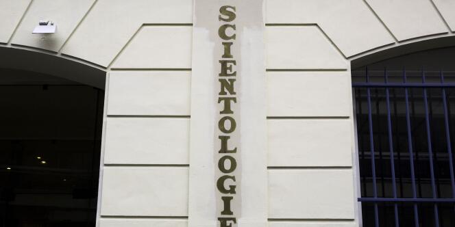 La façade du siège français de l'Eglise de scientologie, à Paris. 
