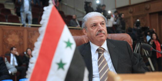 Yussef Al-Ahmad, l'ambassadeur syrien à la Ligue arabe, lors de la réunion qui a acté l'exclusion de son pays, samedi 12 novembre.