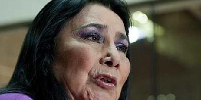 La ministre de la femme péruvienne, Aida Garcia Naranjo, lors d'une conférence de presse à Lima le 22 novembre.