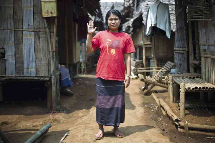 Yu Yu Hlaing a été arrêtée en 2000 et condamnée à deux ans de prison par la junte qui cherchait à capturer son mari en fuite. Elle a été détenue pendant un an et vit désormais dans un camp de réfugiés en Thaïlande. Photo :James Mackay/Getty images