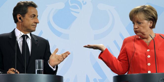 Nicolas Sarkozy et Angela Merkel, le 17 juin à Berlin.