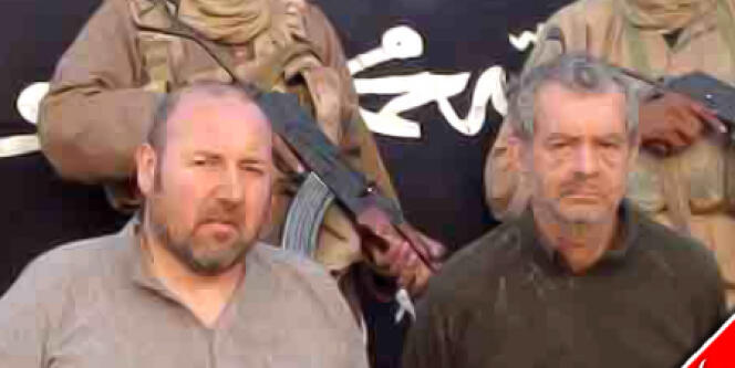 Philippe Verdon (à g.) et Serge Lazarevic sont retenus en otage depuis novembre 2011 par l'Al-Qaida au Maghreb islamique (AQMI).