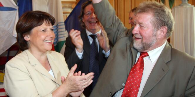 Martine Aubry et Jean-Pierre Kucheida, député et maire de Liévin (Pas-de-Calais) en juin 2008, avant que la maire de Lille devienne première secrétaire du Parti socialiste.