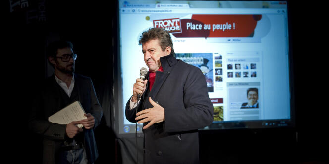 Jean-Luc Mélenchon à la présentation de sa web-série le 14 novembre à l'Usine du Front de Gauche