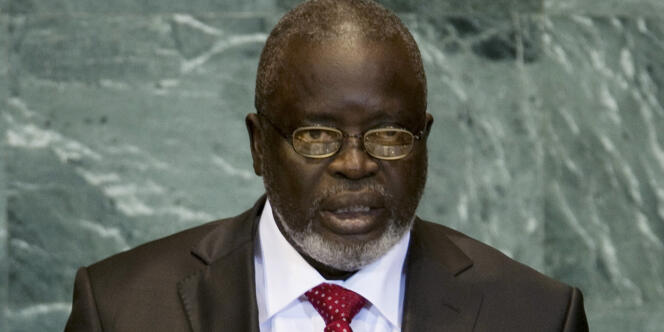 Le président de Guinée-Bissau, Malam Bacai Sanha, à l'assemblée générale de l'ONU, à New York, le 25 septembre.