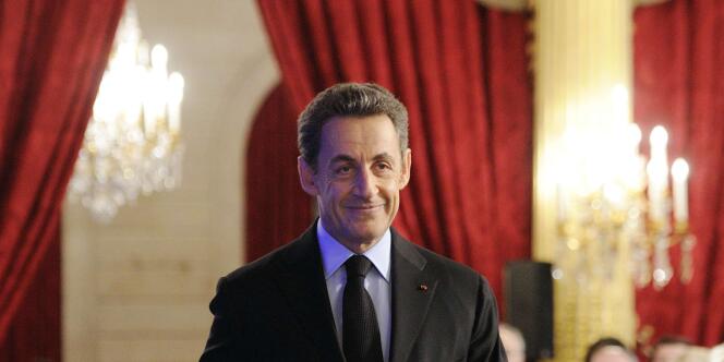 Nicolas Sarkozy à l’Élysée, le 11 janvier 2012.