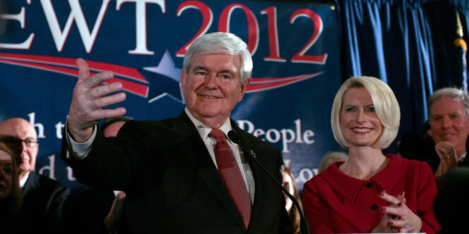 Le républicain Newt Gingrich et son épouse Callista Gingrich, le 2& janvier à Colombia, en Caroline du Sud.