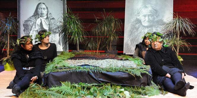 Cérémonie de restitution des vingt têtes maories à la Nouvelle-Zélande, le 23 janvier, au Quai Branly à Paris.