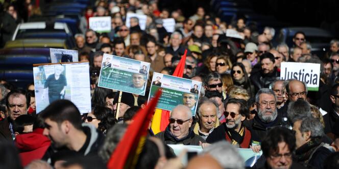 Dimanche 29 janvier, des milliers de manifestants ont défilé dans les rues de Madrid en soutien au magistrat Baltasar Garzon.