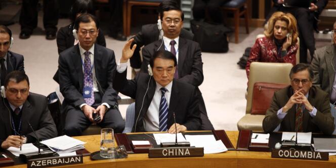 L'ambassadeur chinois à l'ONU, Li Baodong, samedi 4 février à New York.