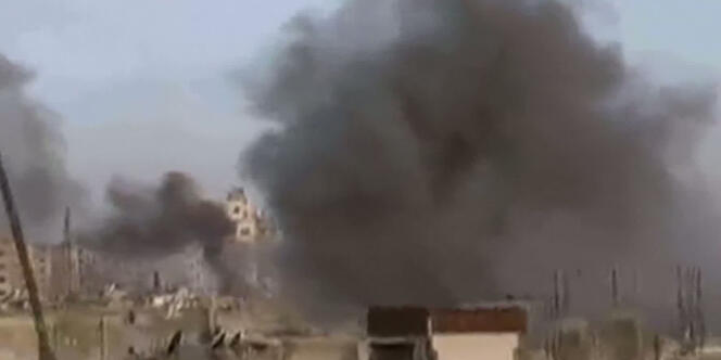 Capture d'écran d'une vidéo montrant les bombardements sur Homs, le 6 février 2012.