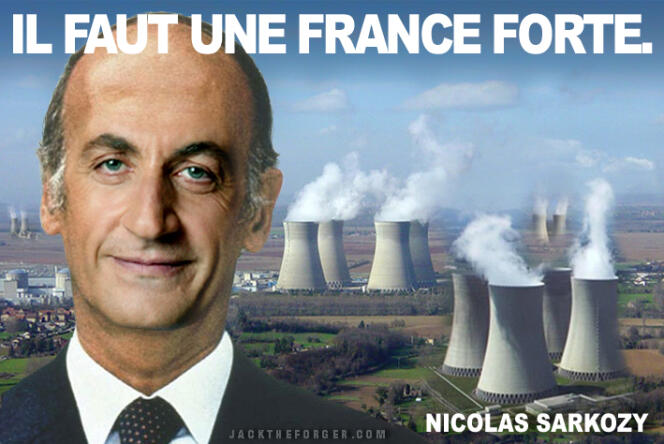 Détournement de l'affiche de campagne de Nicolas Sarkozy par Jacktheforger.com