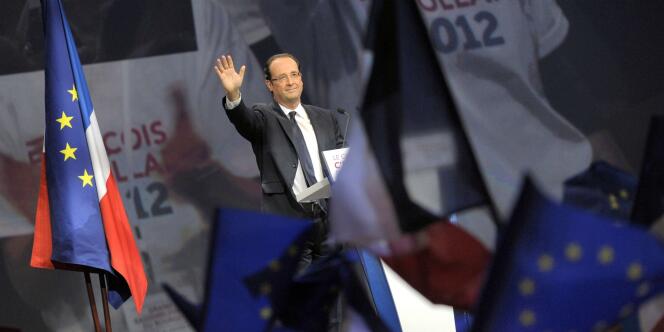 François Hollande lors de son meeting de Dijon, samedi 3 mars.