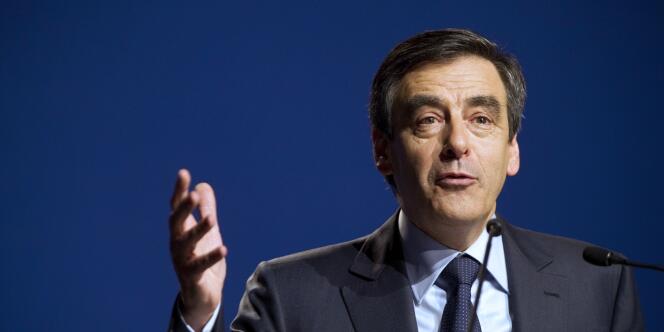 François Fillon, le 1er mars à Besançon lors d'un meeting de soutien à Nicolas Sarkozy.