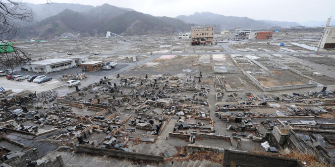 Un an après le tsunami, dans la préfecture d'Iwate, le 10 mars 2012.