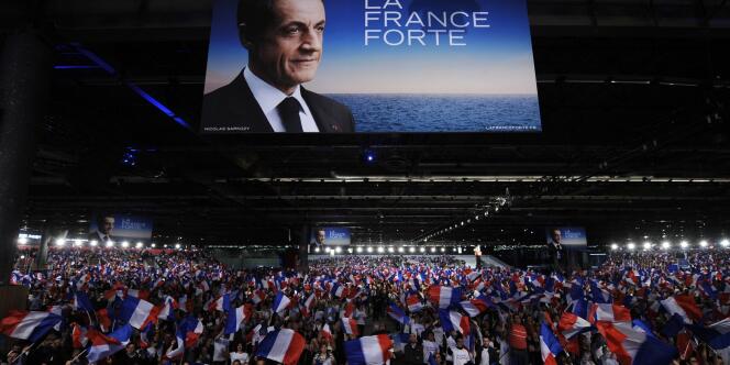 Meeting de Nicolas Sarkozy au parc des expositions de Villepinte, dimanche 11 mars.