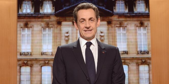 Nicolas Sarkozy sur le plateau de l'émission 