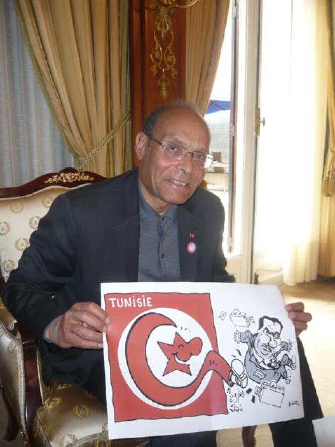 Le président de la République de Tunisie, Moncef Marzouki, le 23 février 2012.